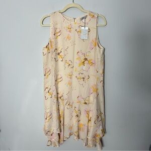 NEW Dalia Sleeveless Floral Flowy Dress Peach Size 6 610